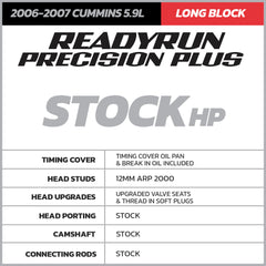 Ready Run Precision Plus Engine Package Dodge Ram 2500/3500 5.9L Cummins 2006- 07